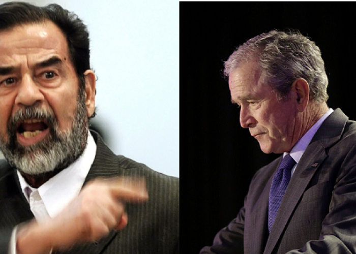 Saddam na forca, Bush na lona